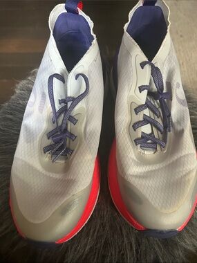 Clove  White nursing shoes with Purple and pink Accents